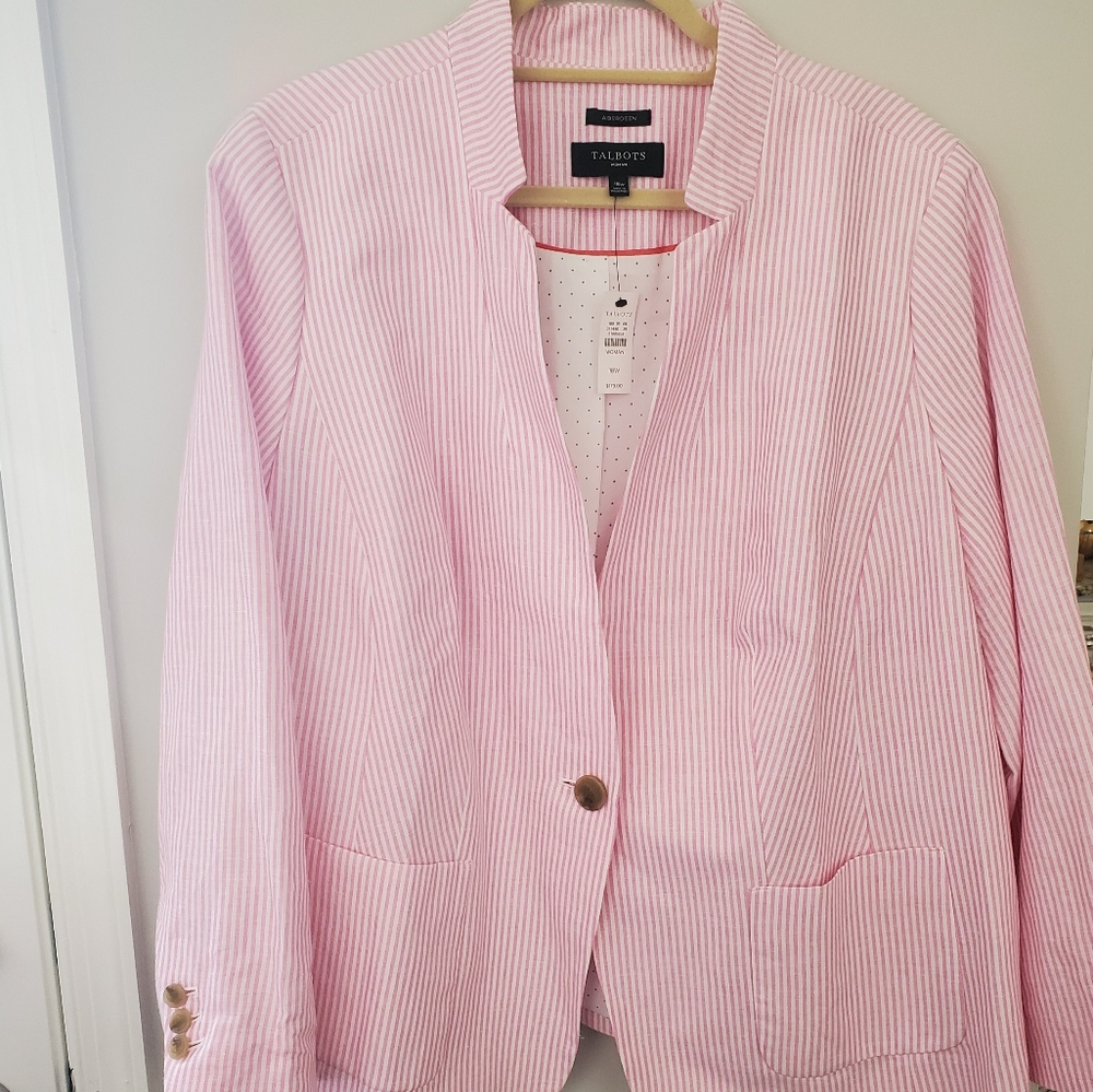 Talbots 18W Pink Lightweight blazer